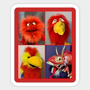 Red Puppets Sticker